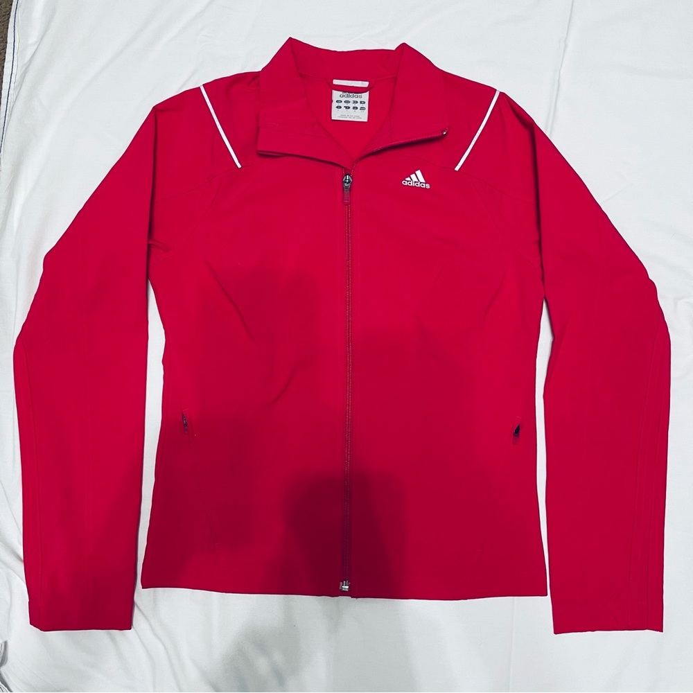 Adidas Women's Wind Running Jacket Bright Pink Size M ClimaCool